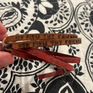 2 leather Ohio state bracelets from game day feels